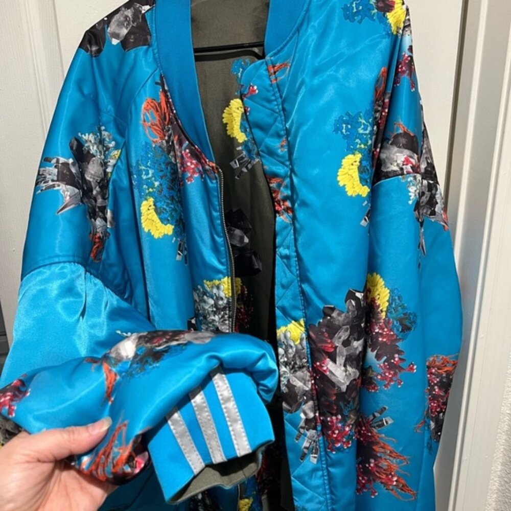 Adidas X Ivy Park Bomber Reversible Blue/Khaki Unisex Men Women UNITEFIT 2XL